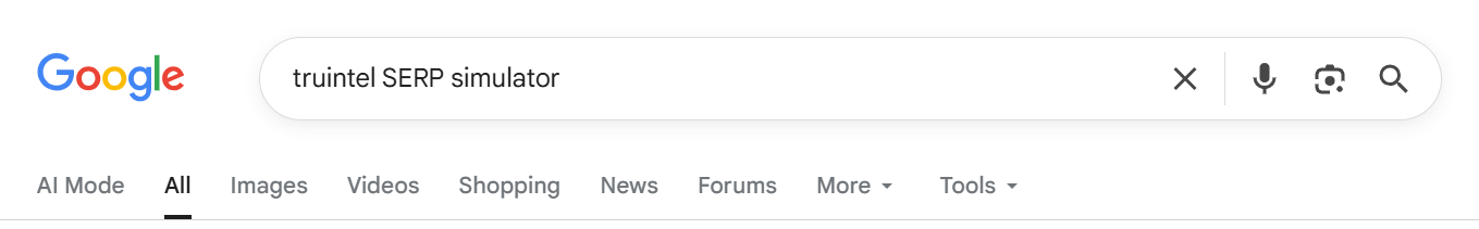 Google Search Header